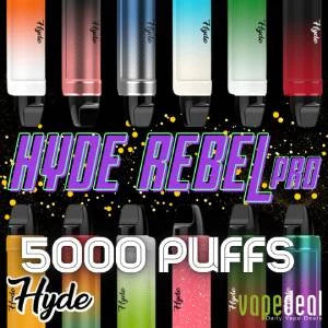 Hyde Rebel Pro || 5000 Puffs || Rechargeable Disposable Vape