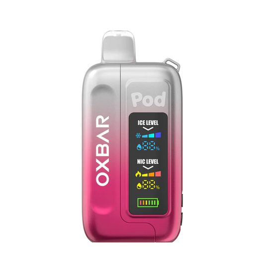 Oxbar Pod x Ice Nic 35000 Puffs Disposable Vape - Clear Crimson