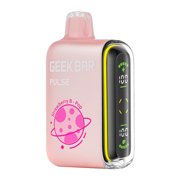 Geek Bar Pulse 15000 Puffs Disposable Vape Zero Nicotine Free 0%- Strawberry B-Pop