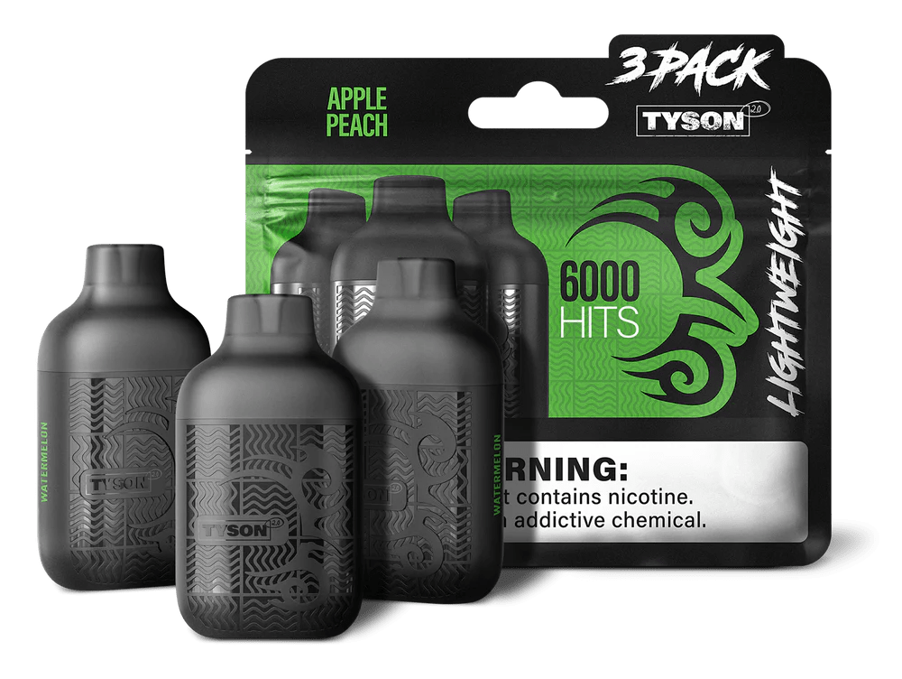 Tyson 2.0 Lightweight 6000 Puffs 3-Pack Disposable Vape by Mike Tyson