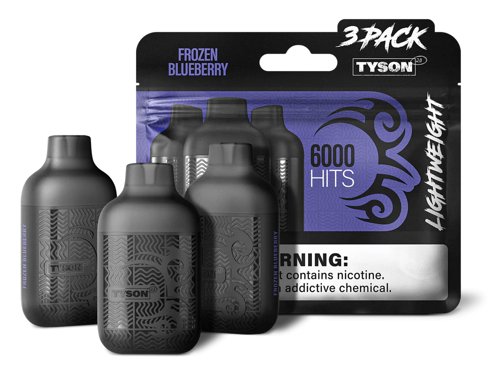 Tyson 2.0 Lightweight 6000 Puffs 3-Pack Disposable Vape by Mike Tyson