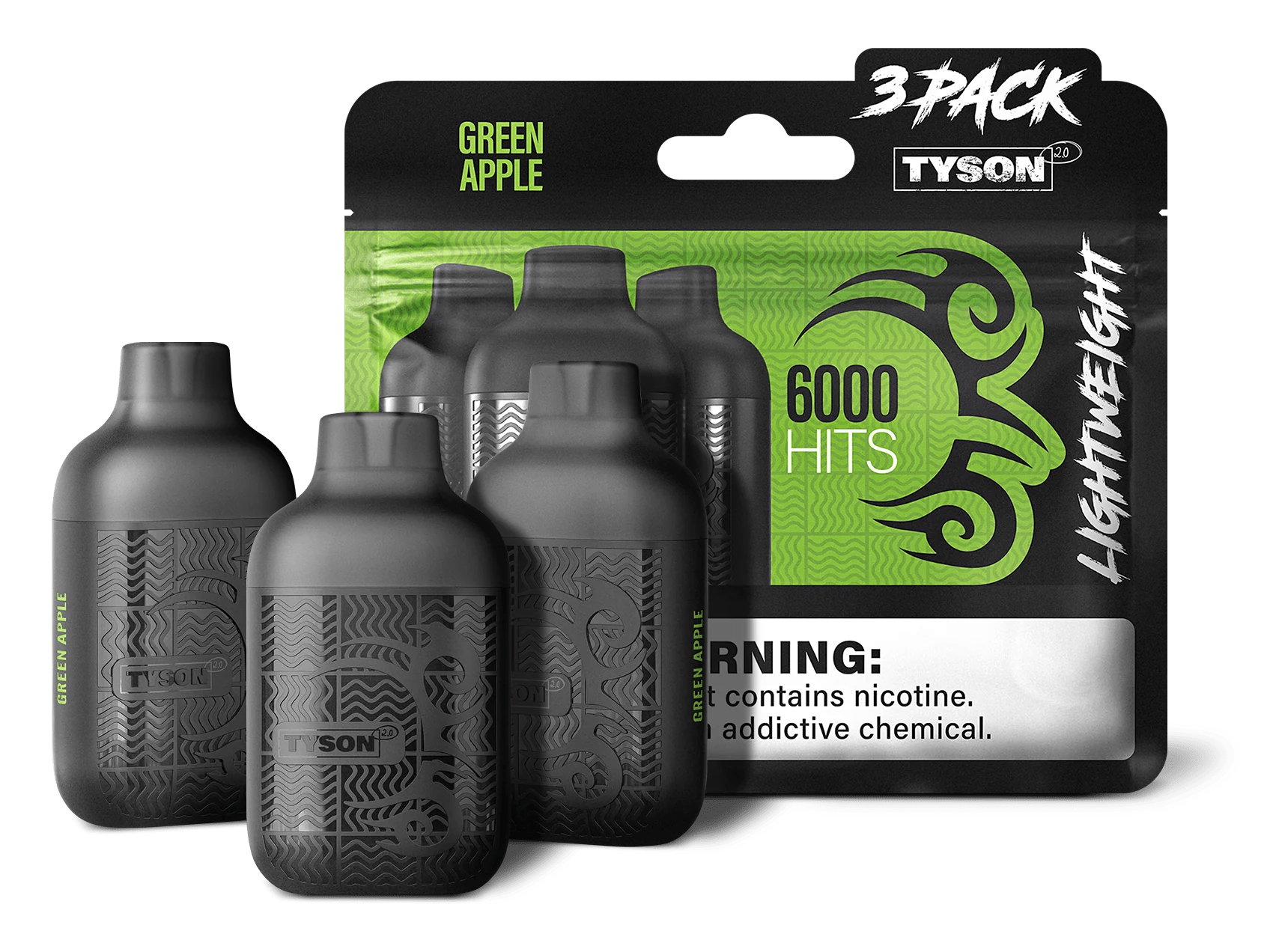 Tyson 2.0 Lightweight 6000 Puffs 3-Pack Disposable Vape by Mike Tyson