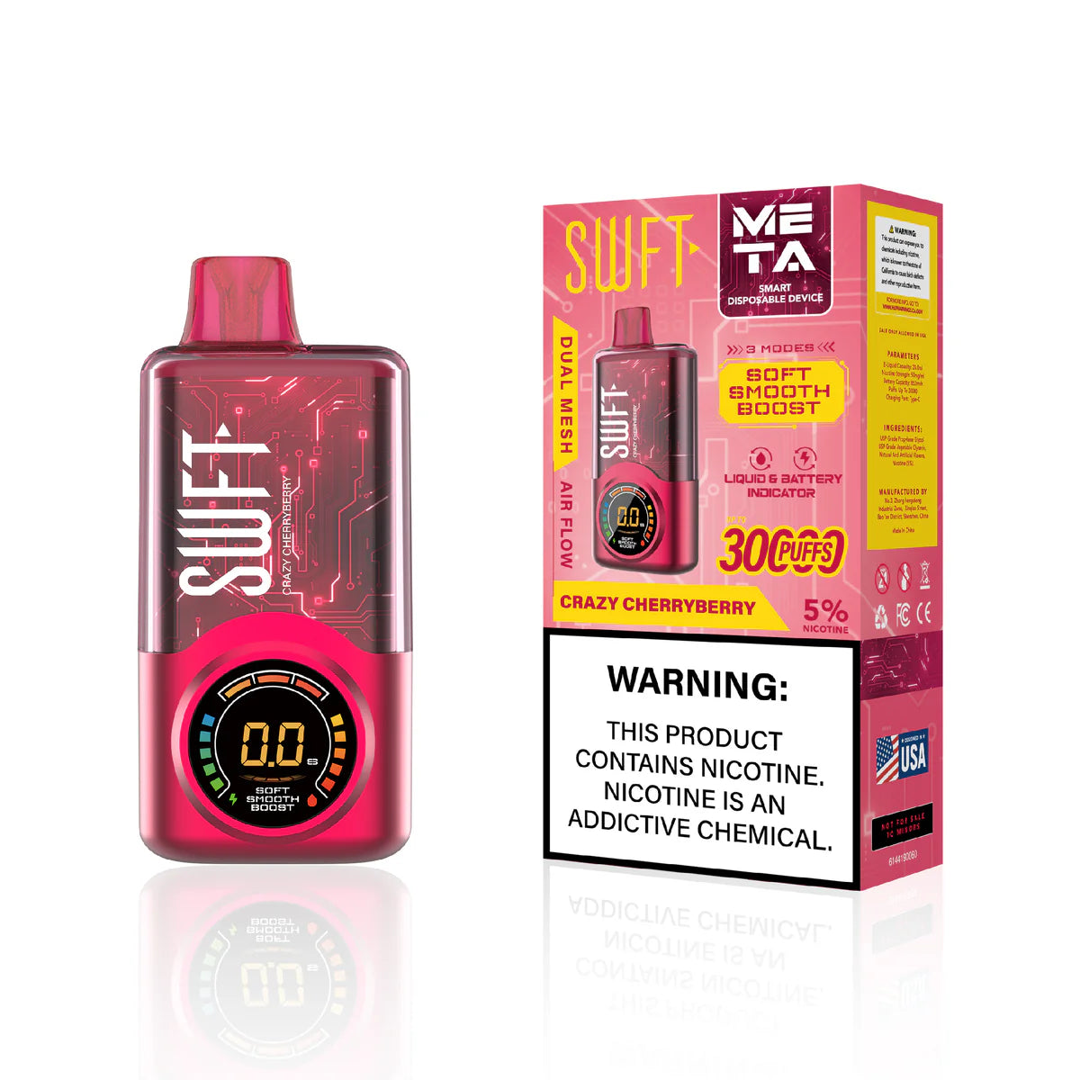 Swft Meta 30000 Puffs Disposable Vape 30K - Crazy Cherryberry