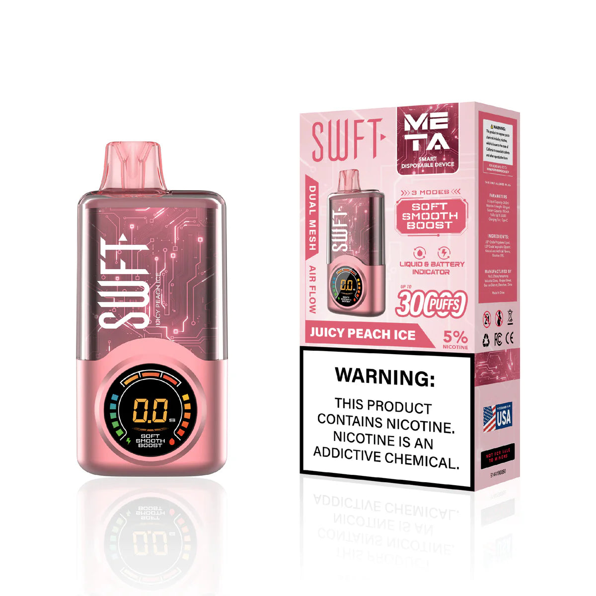 Swft Meta 30000 Puffs Disposable Vape 30K - Juicy Peach Ice