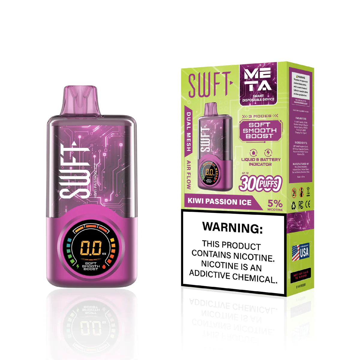 Swft Meta 30000 Puffs Disposable Vape 30K - Kiwi Passion Ice