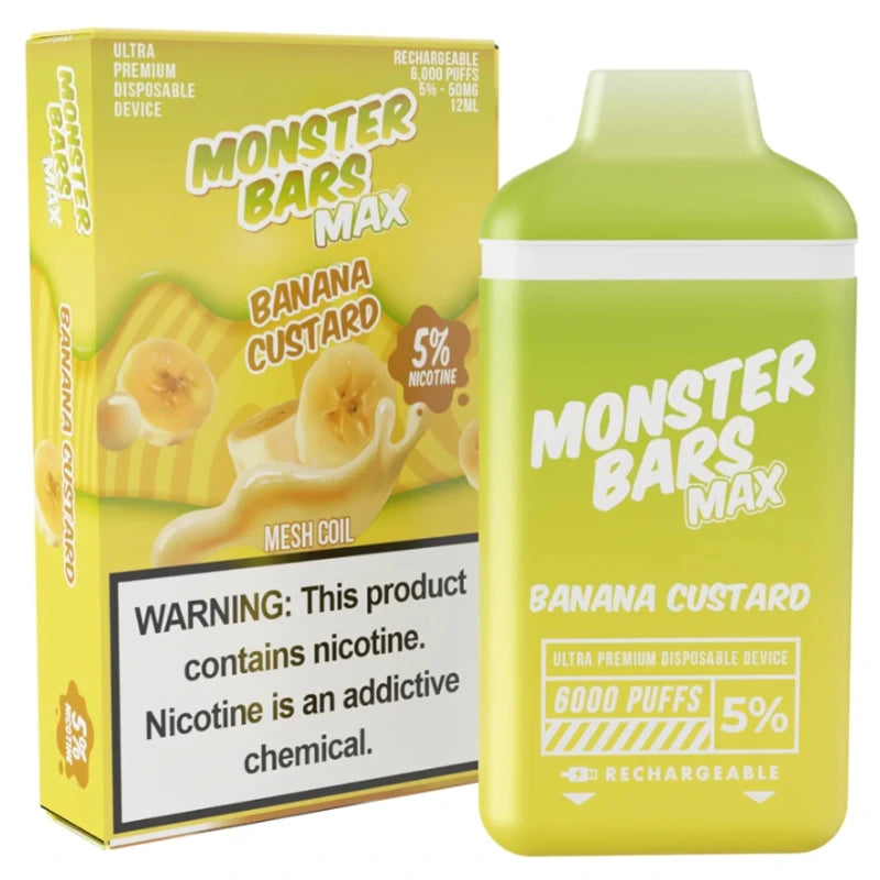 Monster Bars Max 6000 Banana Custard