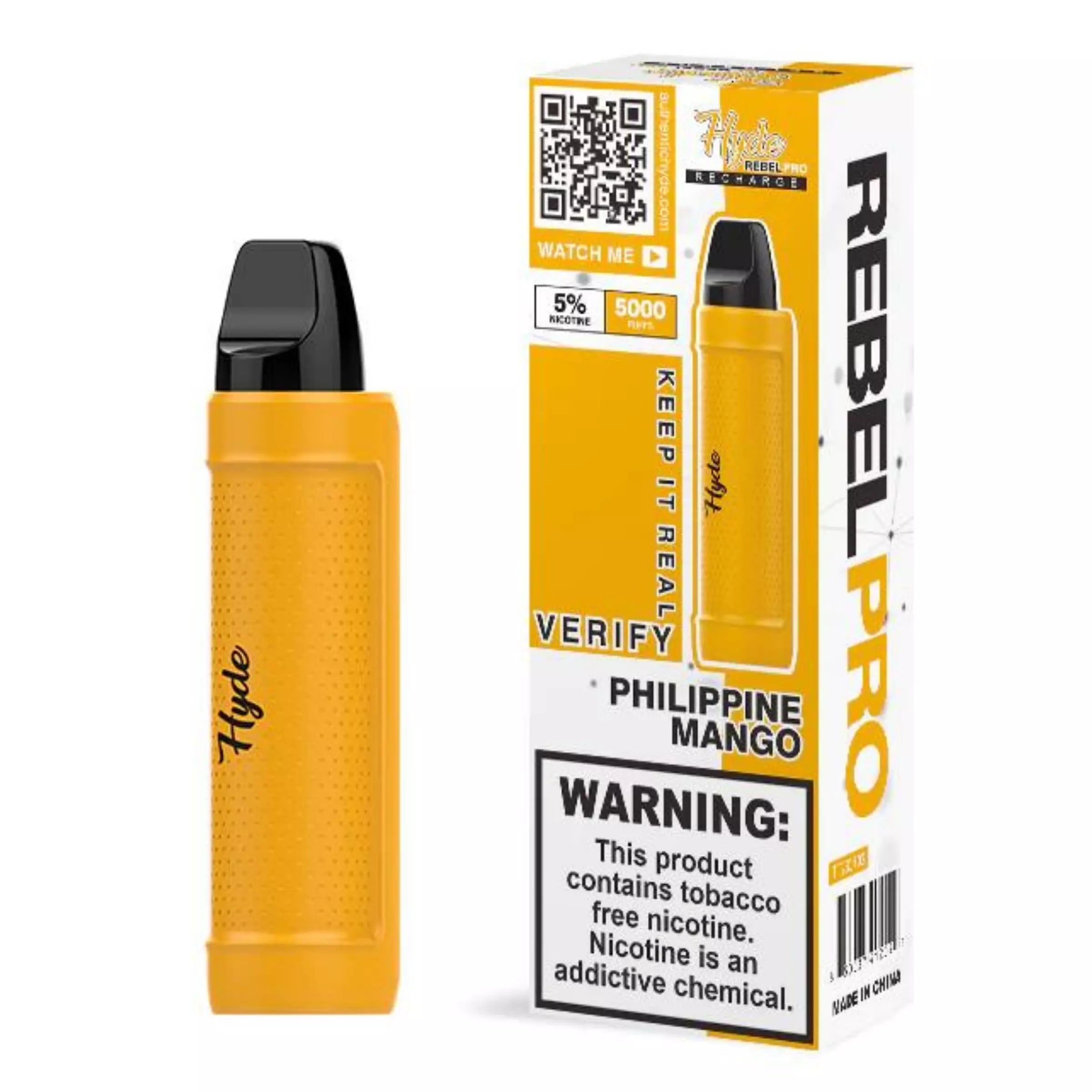 Hyde Rebel Pro Disposable Rechargeable 5000 Puffs - Philippine Mango ...