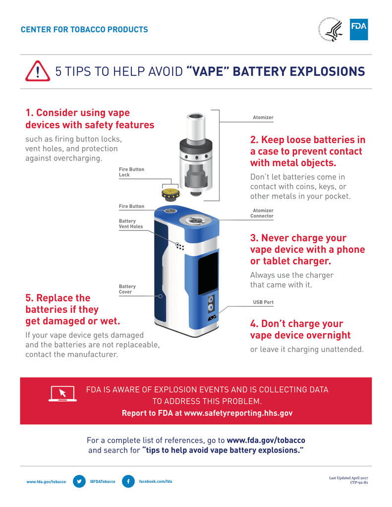 Preventing Vape Battery Explosions and Fires