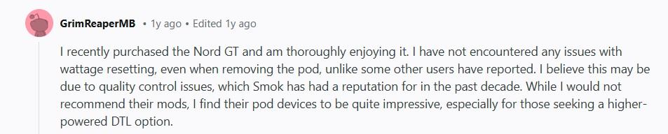 Review from Reddit