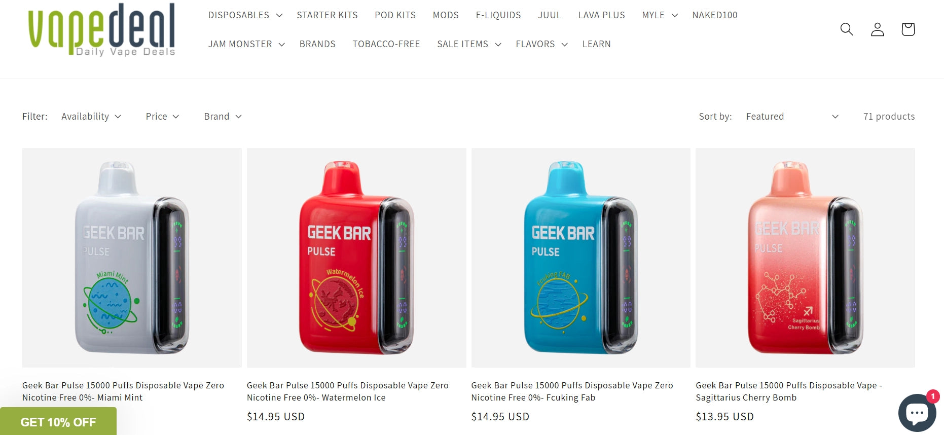 vapedeal geek bar page