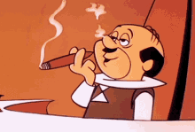 Cosmo spacely smoking cigar